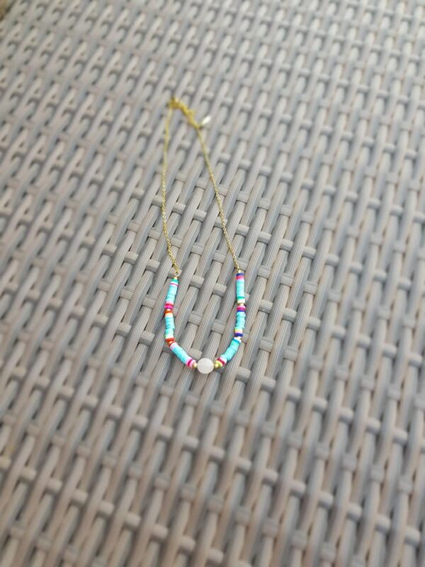 white precious stone necklace