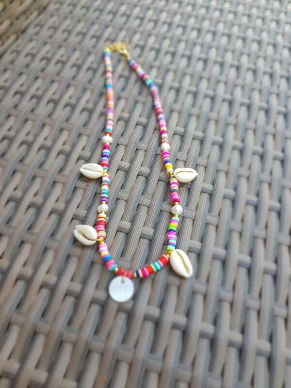 multi coloured handmade necklace summer