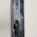black and white  χειροποιήτη πασχαλινή λαμπάδα για ενήλικες