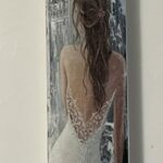 white dress woman χειροποιήτη πασχαλινή λαμπάδα για ενήλικες