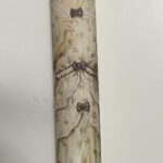 Decoupage χειροποίητη λαμπάδα κοπέλα άλλης εποχής